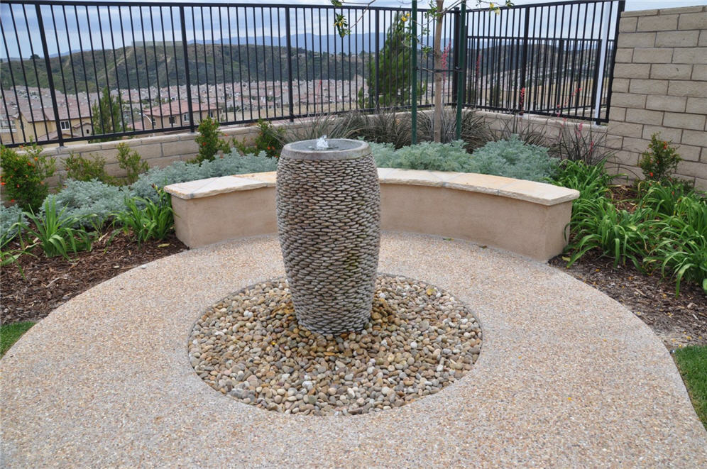 Urn Covered with Smooth Stones